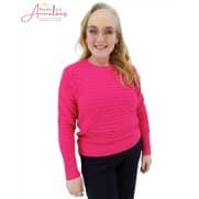 S Micha Pullover Relief Hot Pink S Micha Pullover Relief Hot Pink